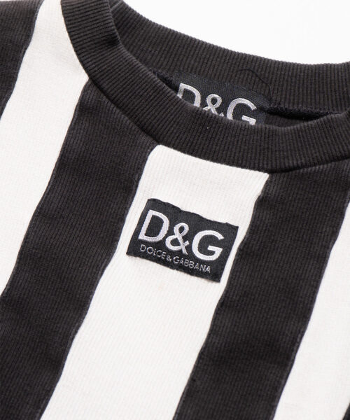 Alternative view of Vintage D&G Black & White Striped Longsleeve Top