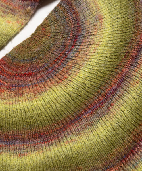 Alternative view of vintage-talbots-petites-green-multi-colored-swirling-stripes-sweater