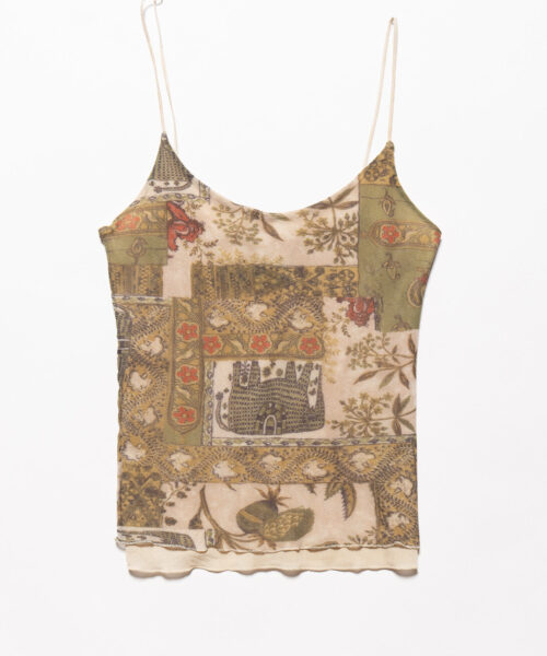 Vintage Weston Wear Mesh Print Spaghetti Tank