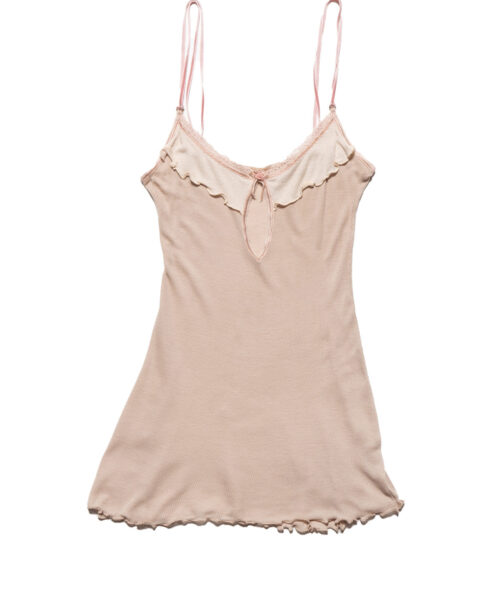 Vintage Delicate Dusty Beige/Pink Rose Tank