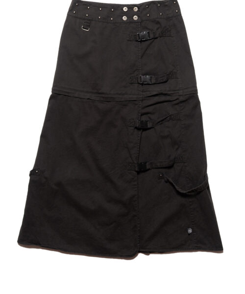 Vintage Y2k Goth Illig Black Convertible Skirt