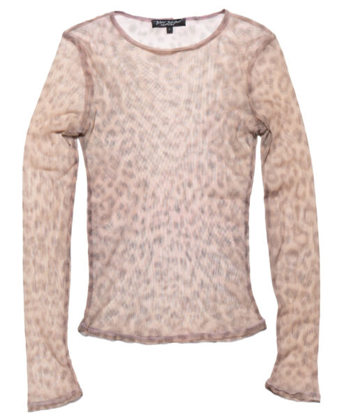 Vintage Betsy Johnson Cheetah Print Long Sleeve Top