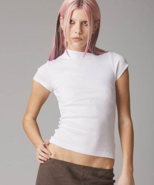 Alternative view of rib-asymmetrical-cap-sleeve