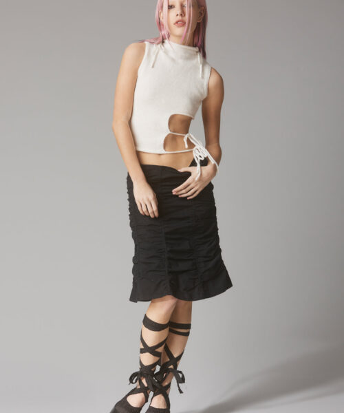 Alternative view of evie-top-off-white