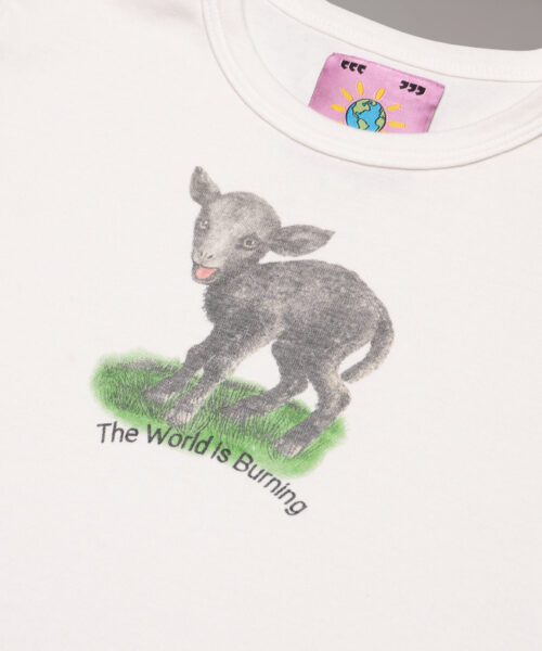 Alternative view of burning-baby-tee